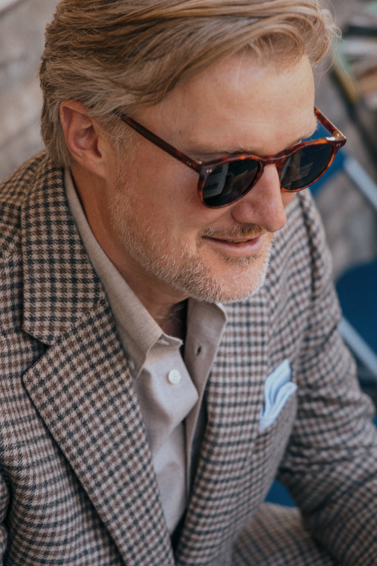 
                  
                    Single Breasted Notch Jacket in Charcoal & Brown Gunclub
                  
                
