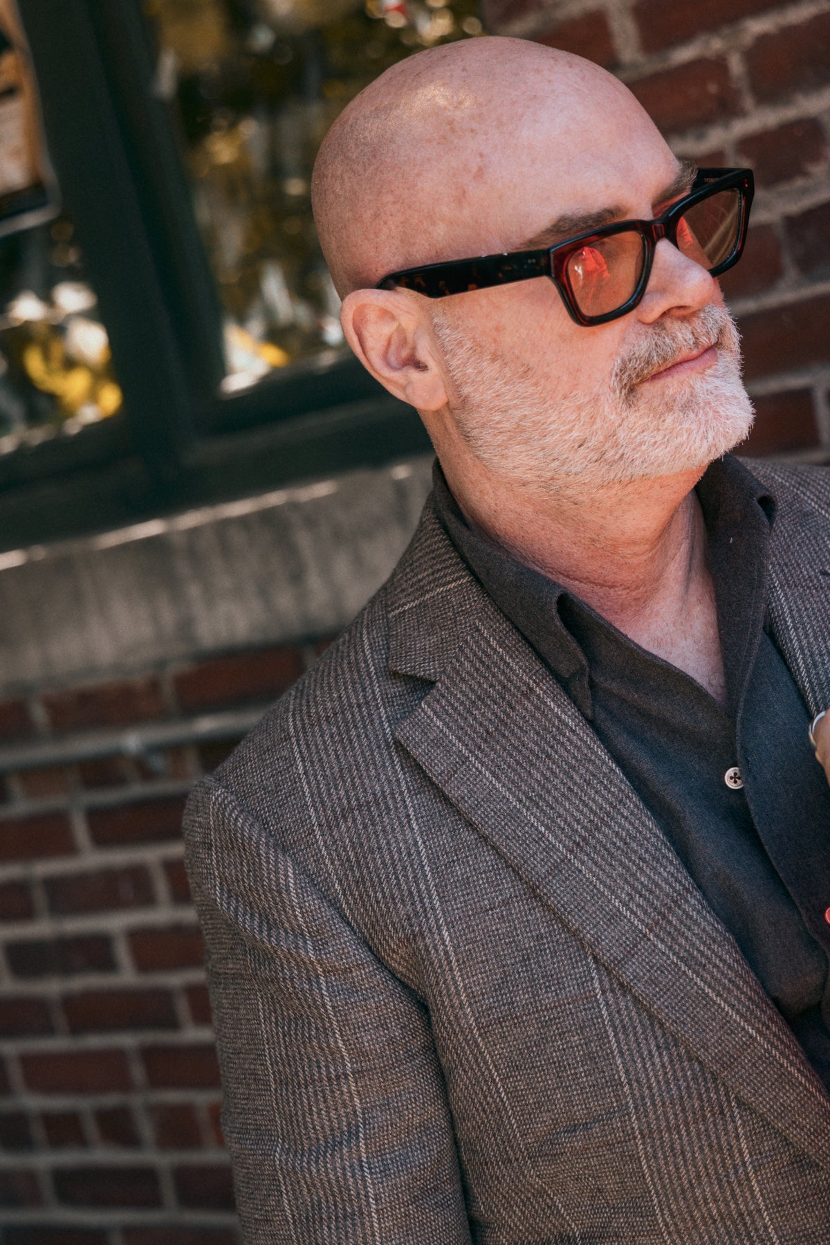 
                  
                    Single Breasted Notch Jacket in Cashmere Russell Check
                  
                