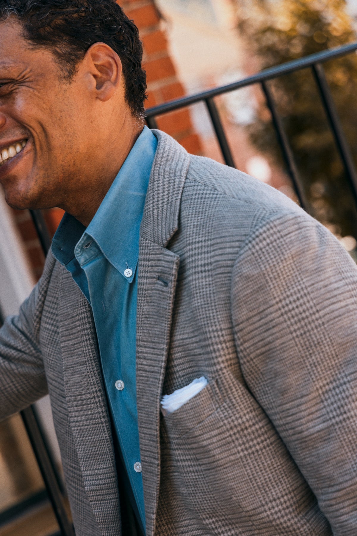 
                  
                    Cardigan Jersey Jacket in Cream Glen Check
                  
                