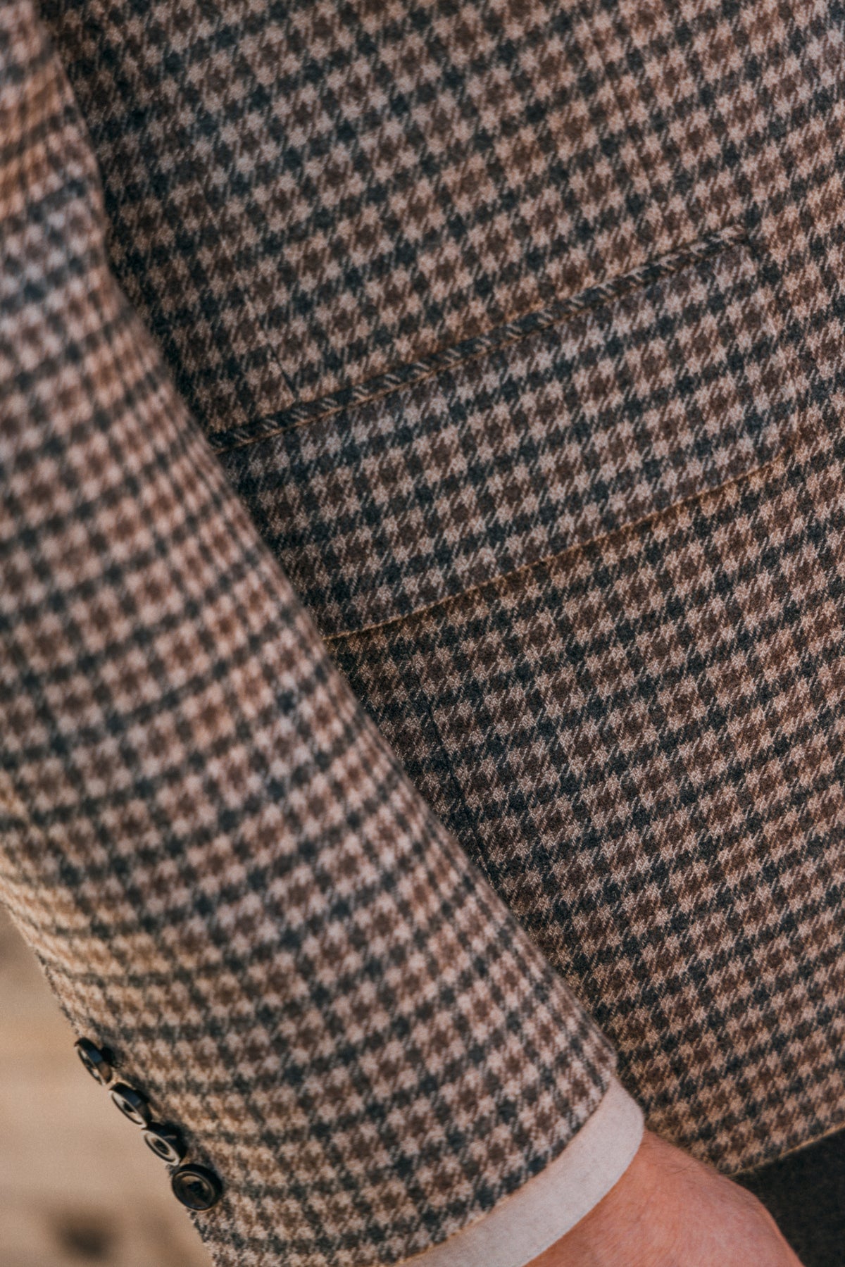 
                  
                    Single Breasted Notch Jacket in Charcoal & Brown Gunclub
                  
                