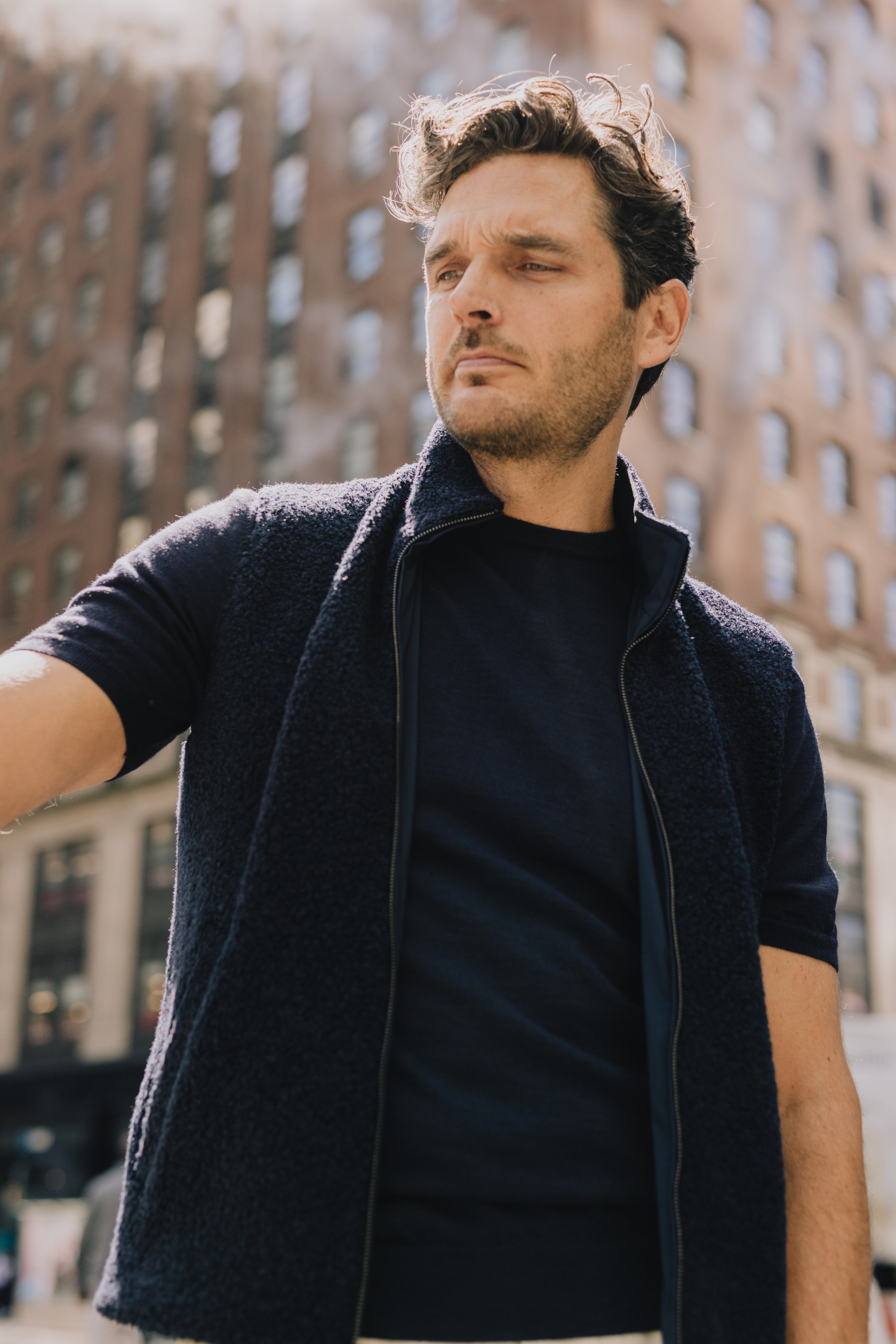 Technical Zip Gilet in Navy – Cad & The Dandy New York
