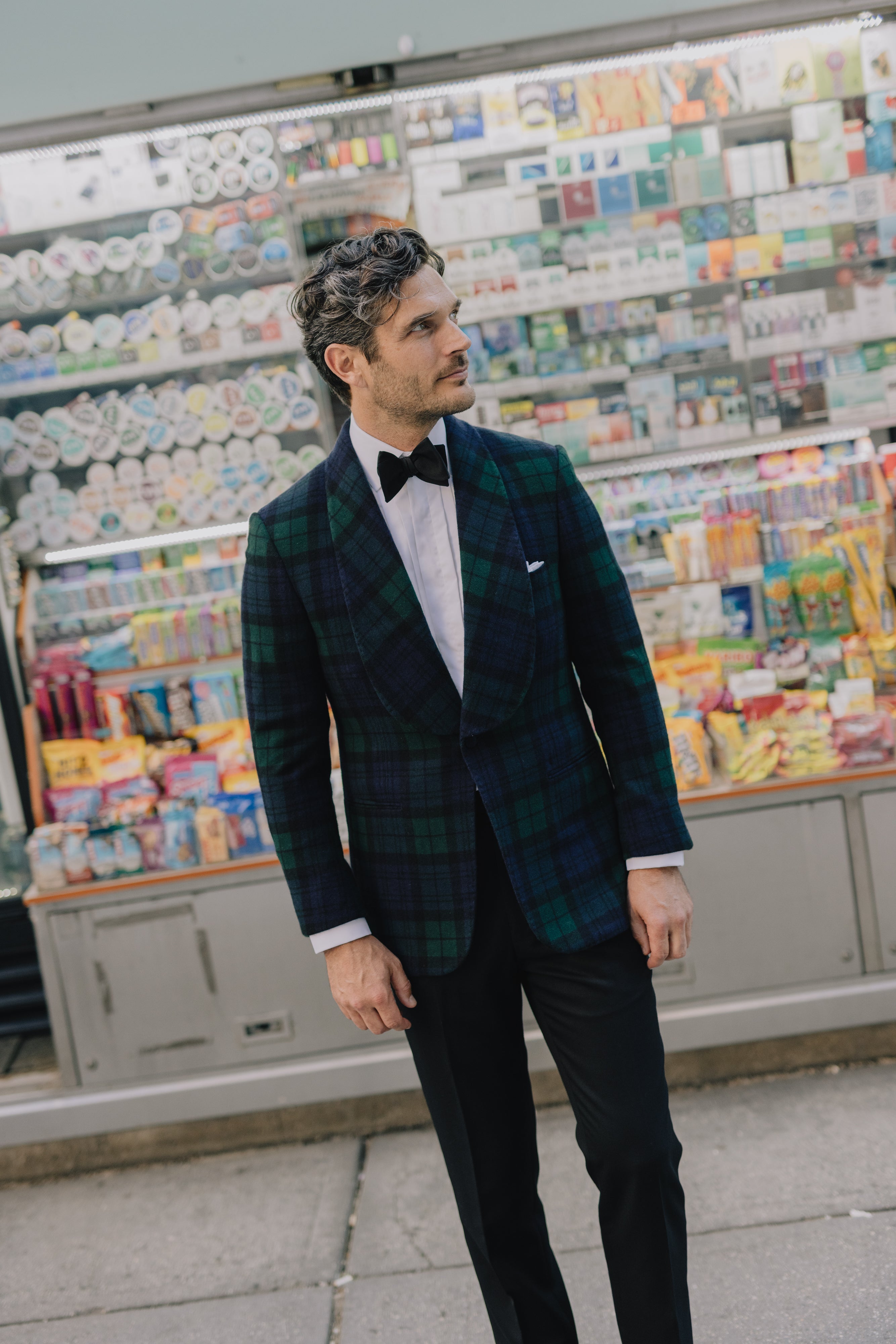 Wide Shawl Jacket in Tartan Cashmere – Cad & The Dandy New York