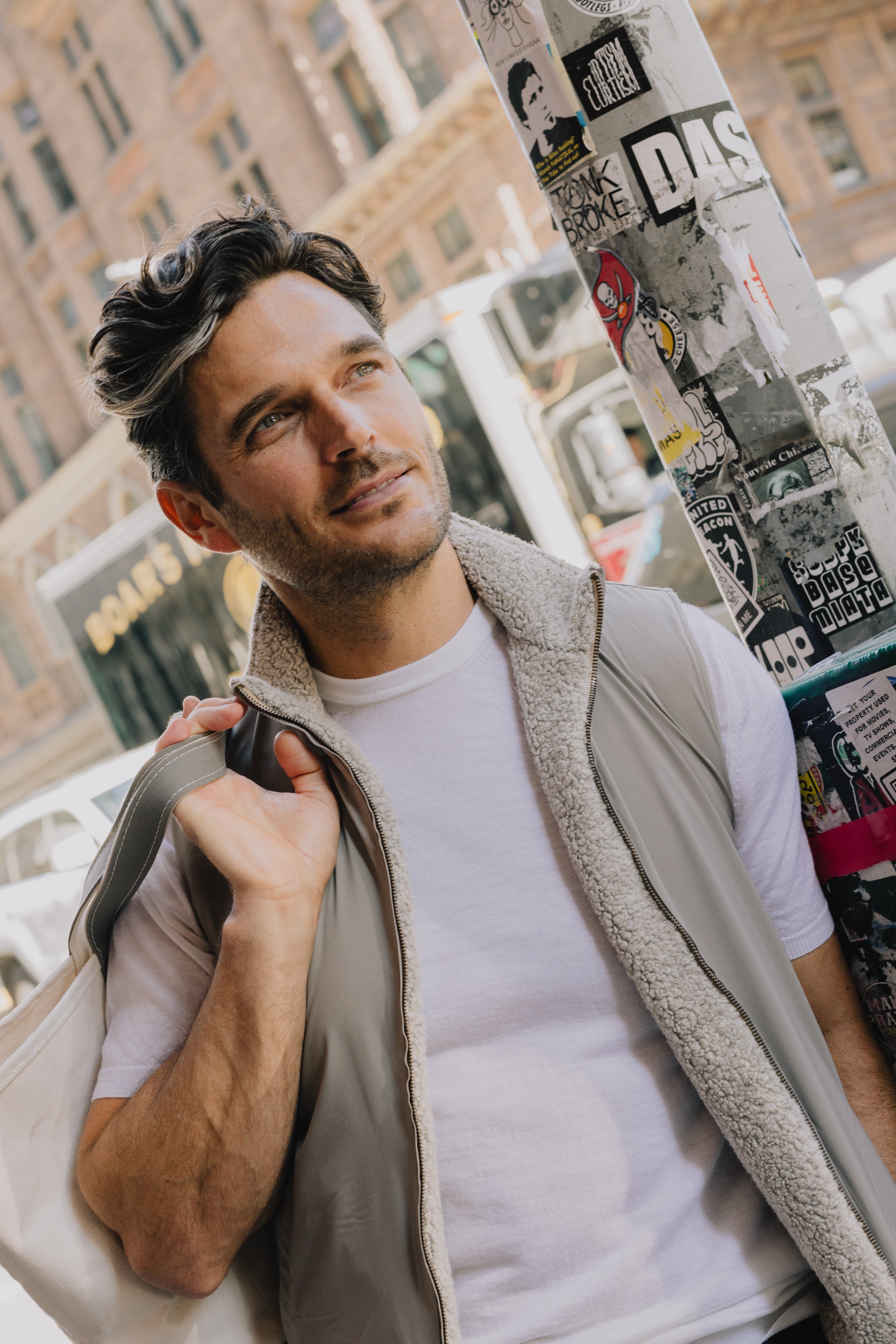 Technical Zip Gilet in Cream – Cad & The Dandy New York