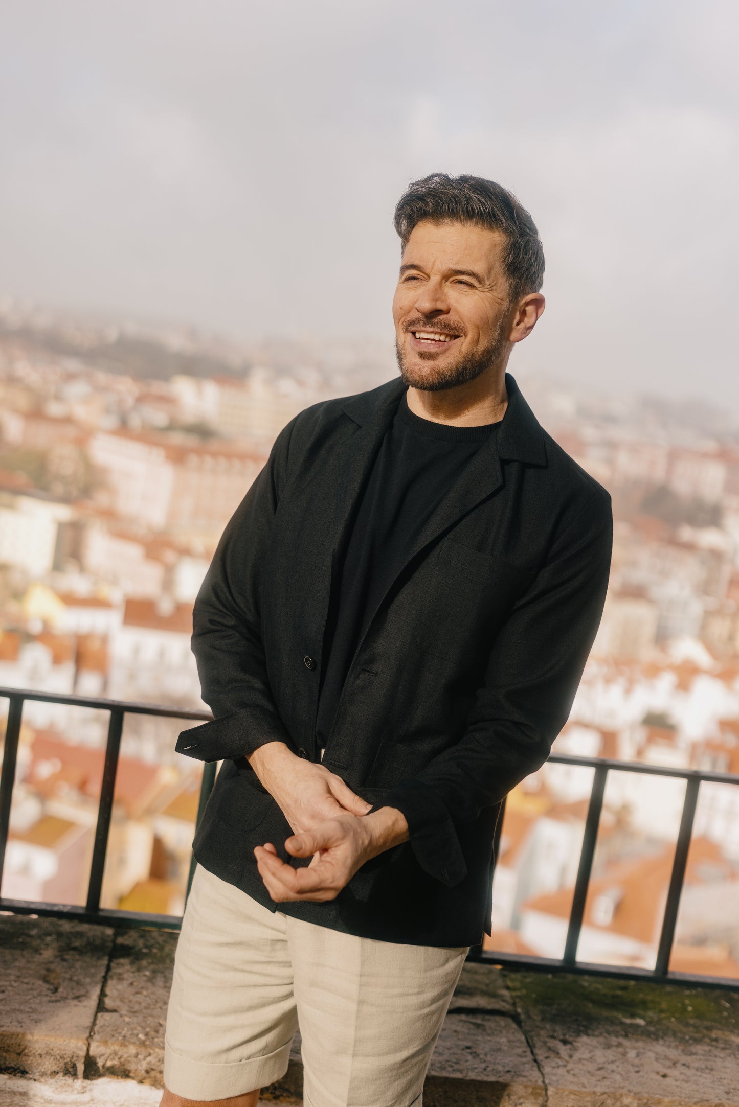 
                  
                    Painters Jacket in Black Linen
                  
                