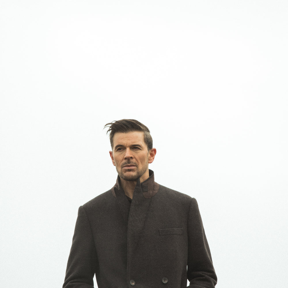 
                  
                    Double Breasted Peak Lapel Overcoat in Brown Herringbone
                  
                
