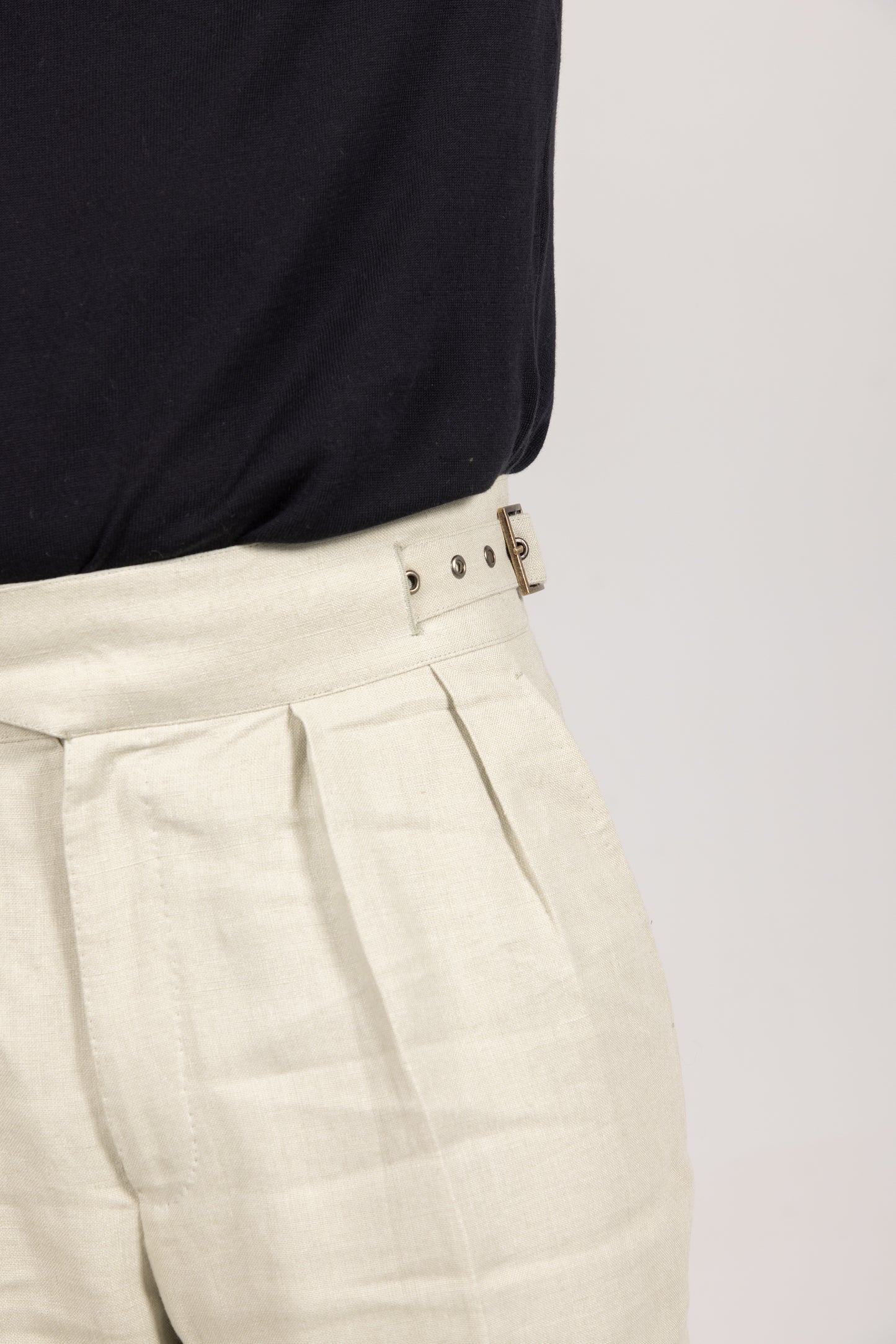 
                  
                    Gurkha Shorts in Sage Green Linen
                  
                
