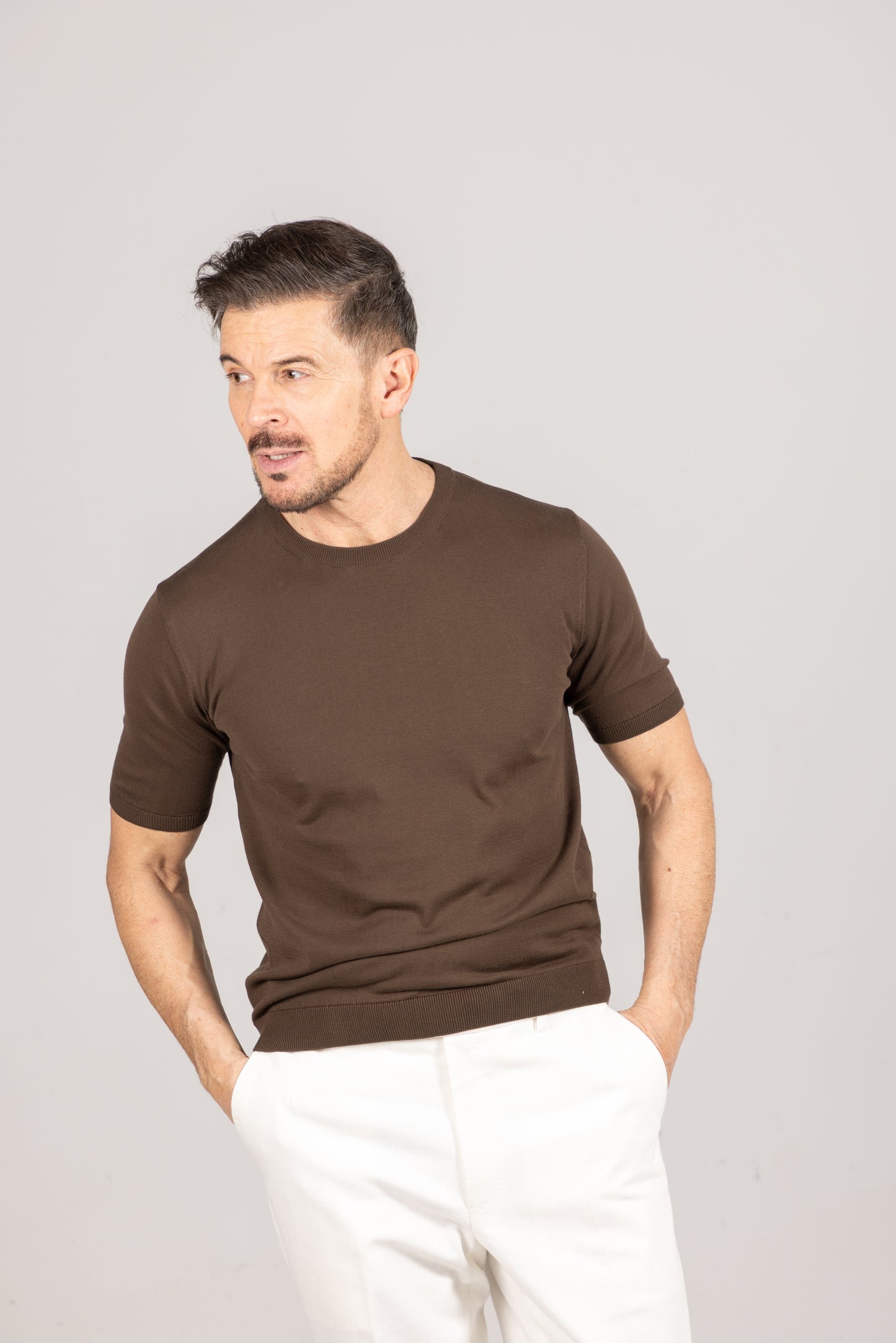 
                  
                    Ice Cotton T-Shirt in Chocolate Brown
                  
                