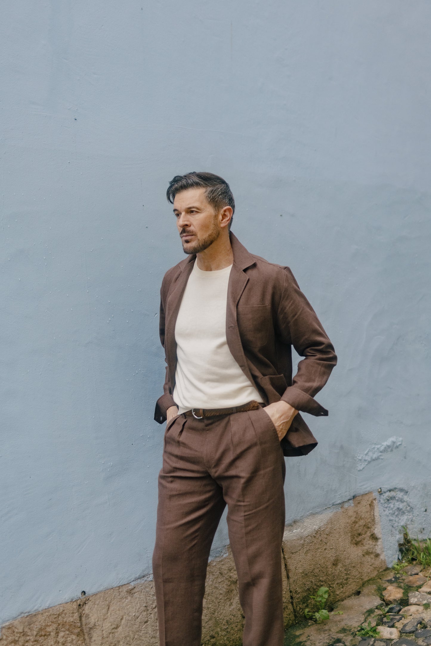 
                  
                    Hollywood Tops in Chocolate Brown Linen
                  
                