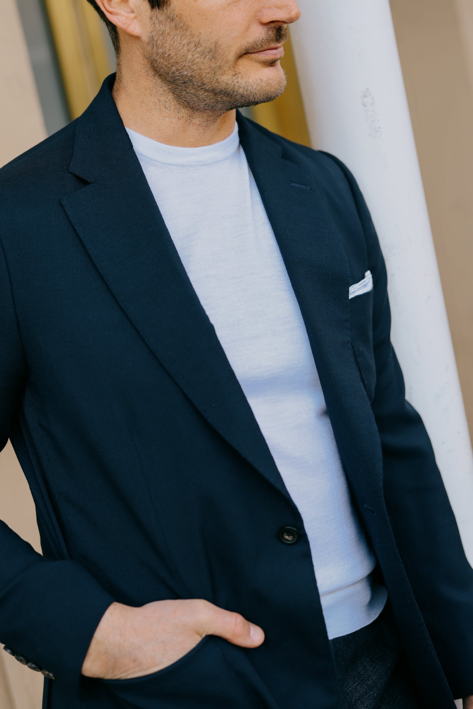 Single Breasted Travel Jacket in Navy Hopsack – Cad & The Dandy