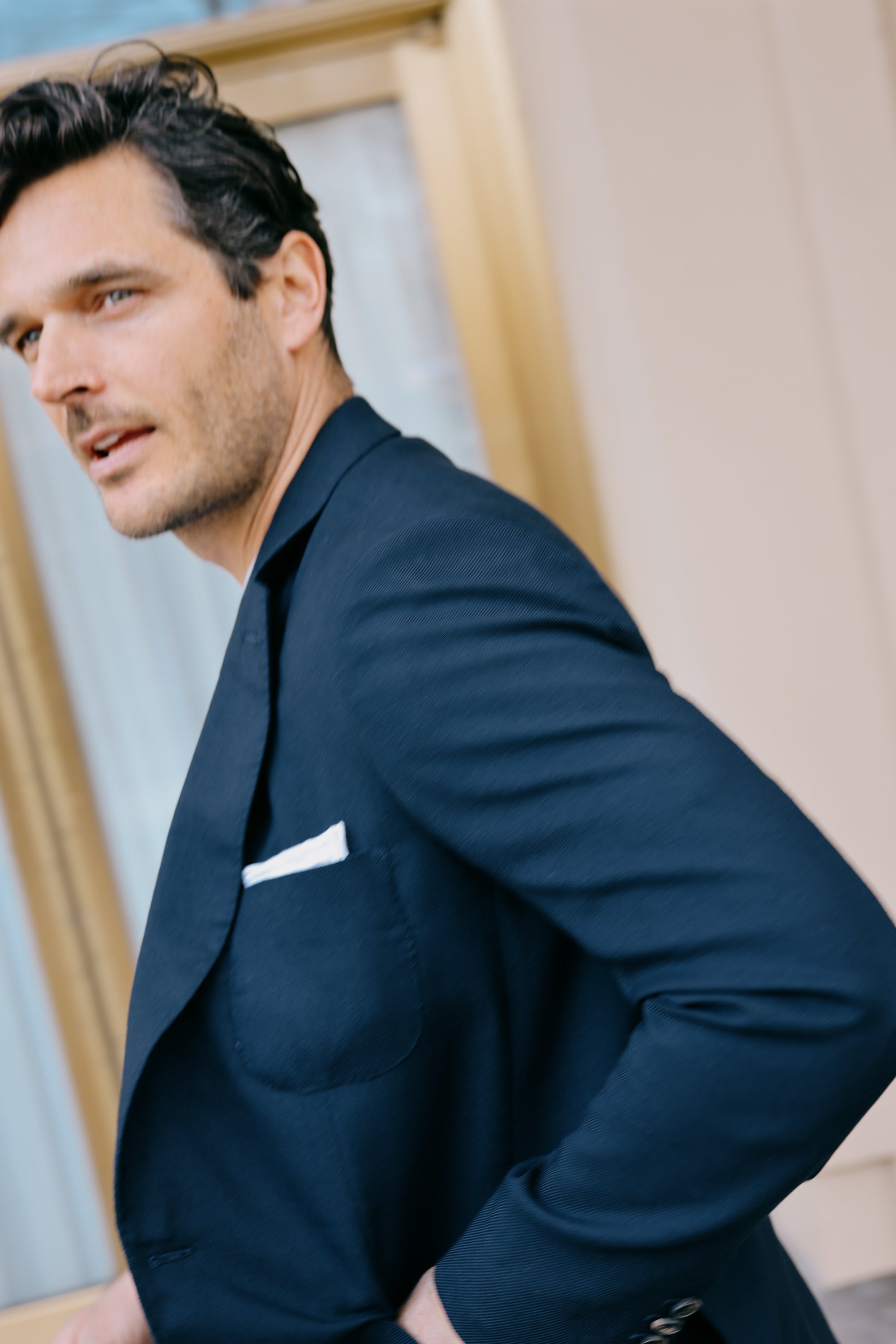 Single Breasted Travel Jacket in Navy Hopsack – Cad & The Dandy