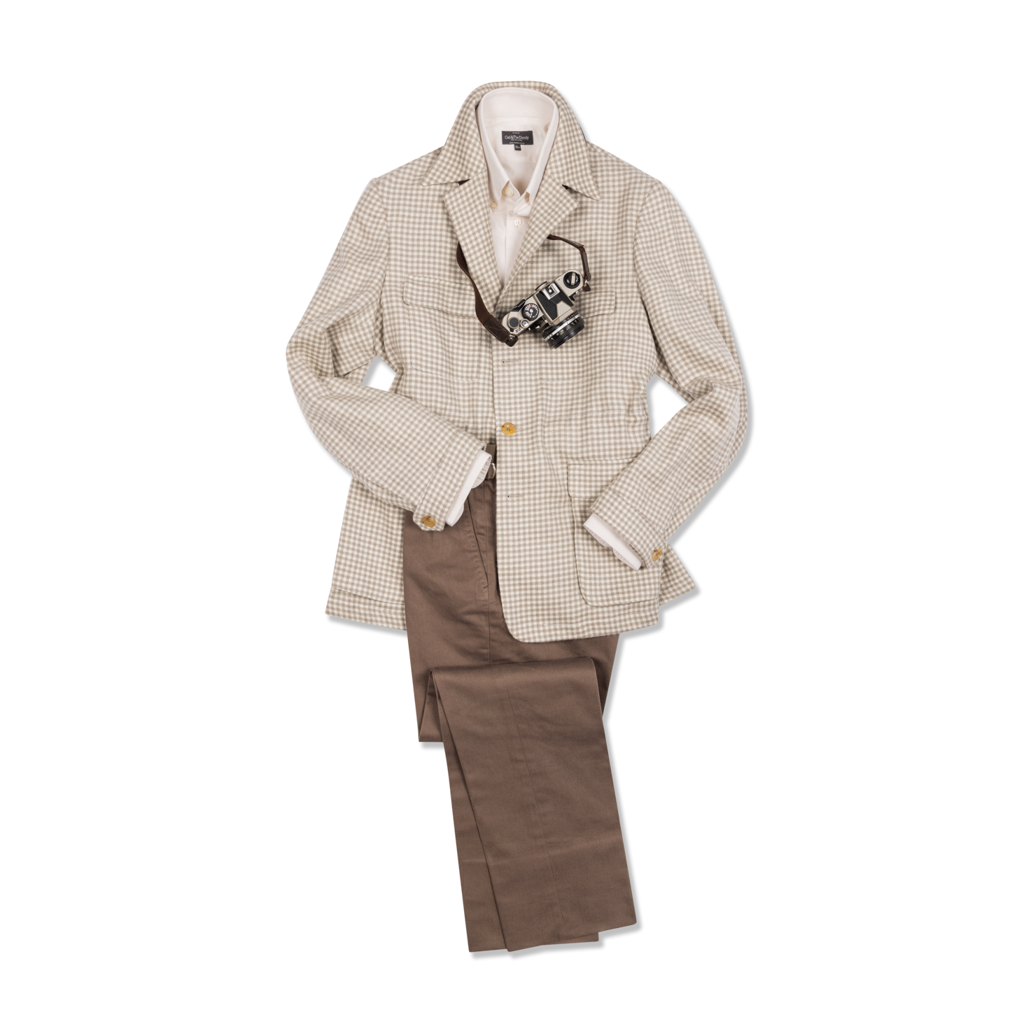 Safari Jacket in Cream Cashmere Check 42