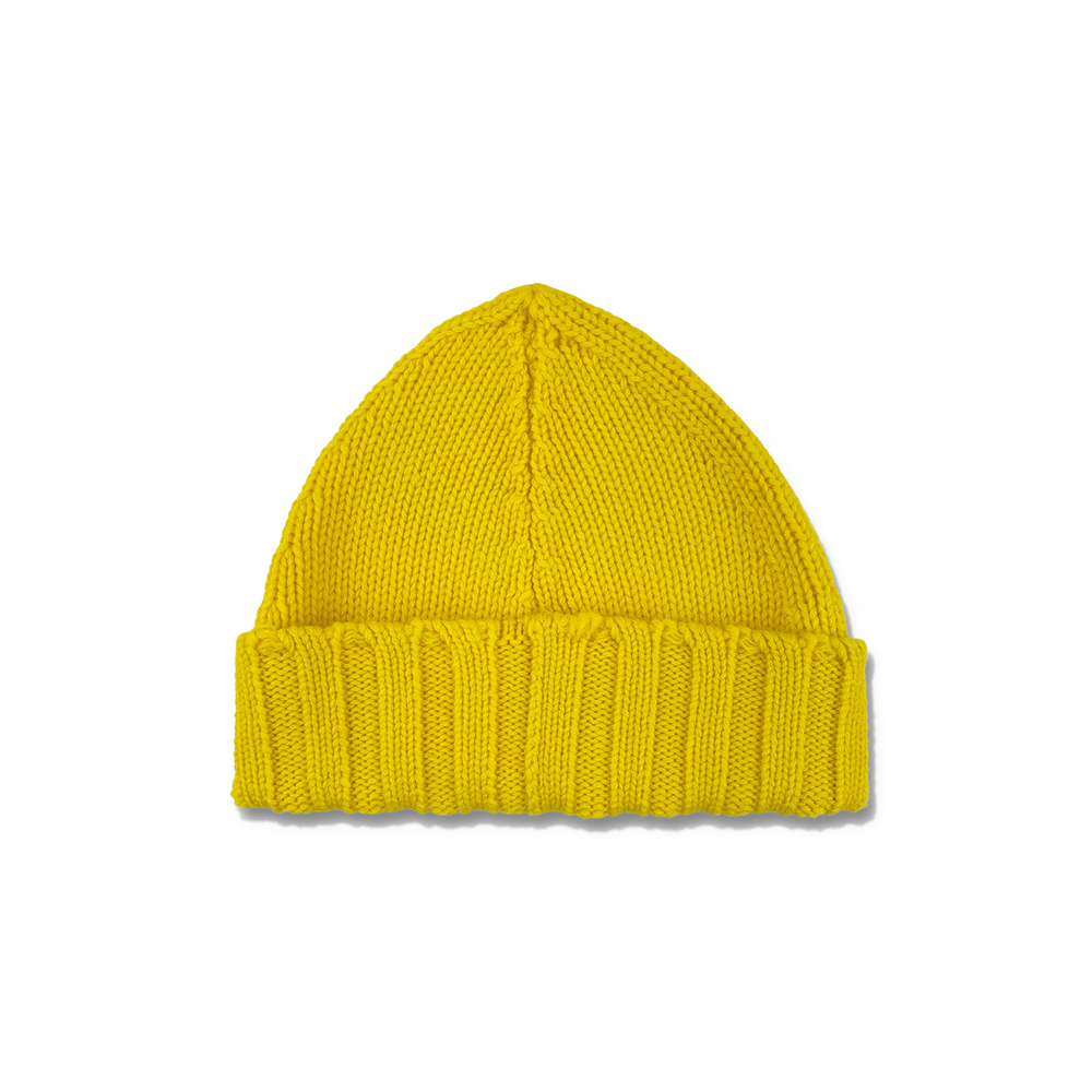 Knitted Pure Cashmere Beanie in Flash