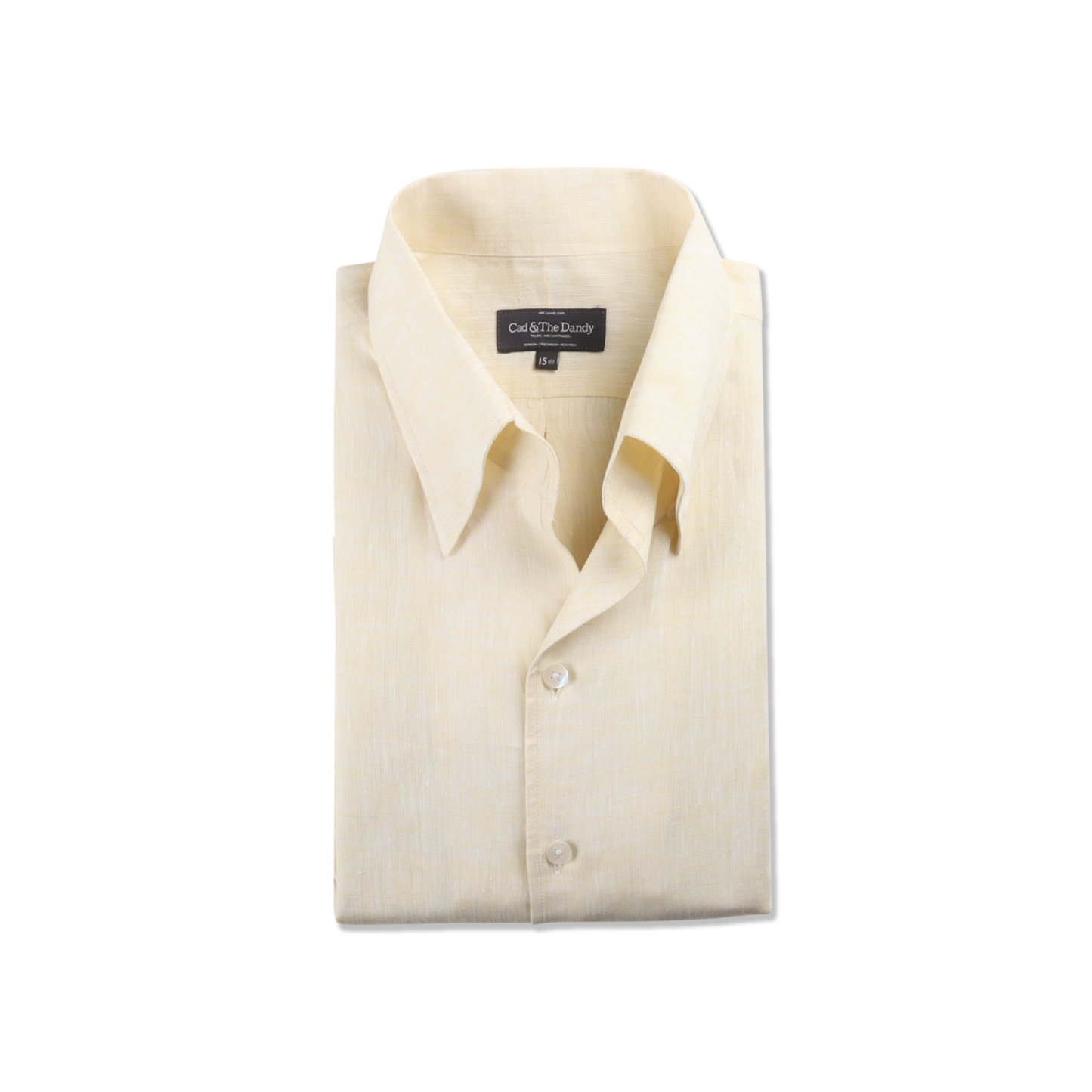 One Piece Collar Shirt in Pale Yellow Linen – Cad & The Dandy New York One Piece Collar Shirt in Pale Yellow Linen – Cad & The Dandy New York