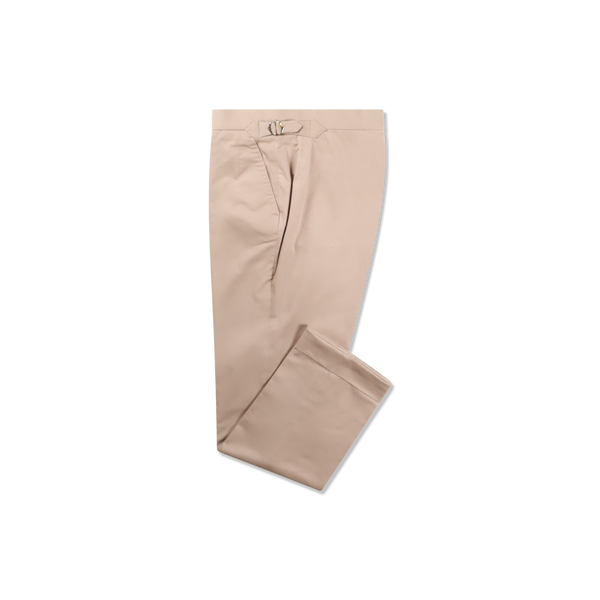Flat Front Trouser in Beige Stretch Cotton – Cad & The Dandy