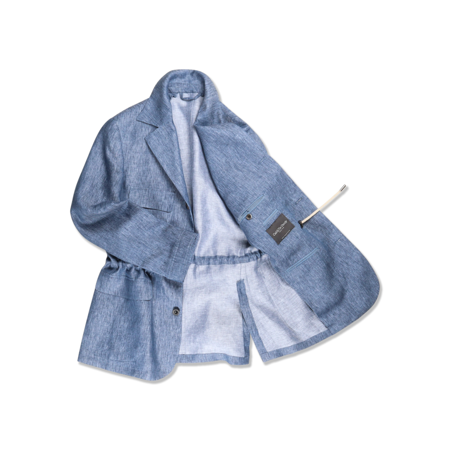 
                  
                    Safari Jacket in Denim Blue Linen
                  
                