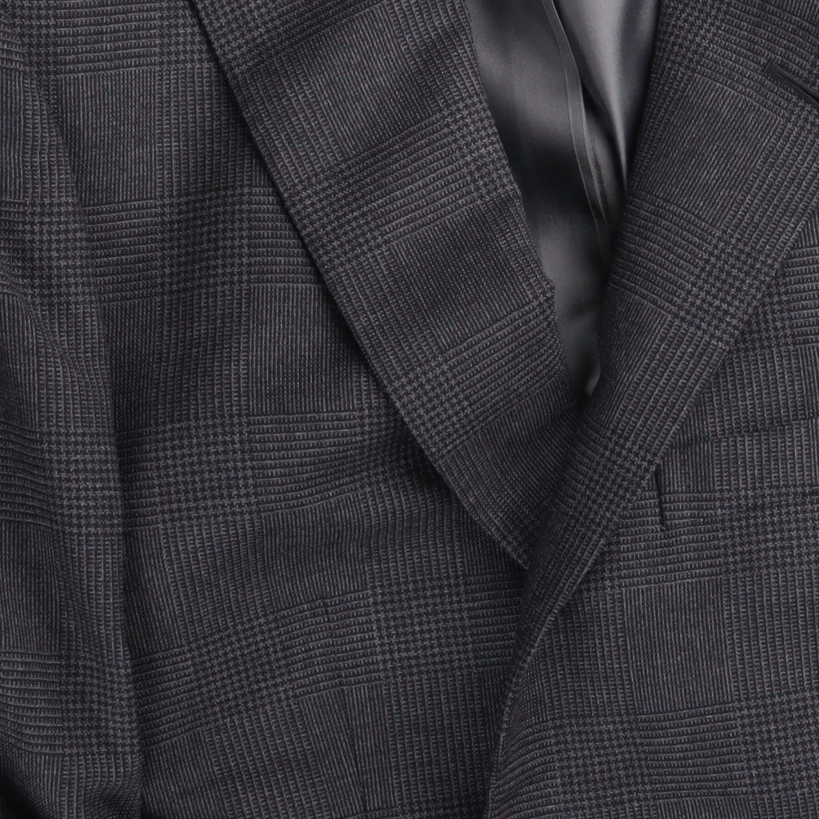 
                  
                    Single Breatsed Notch Suit in Charcoal Check Wool
                  
                