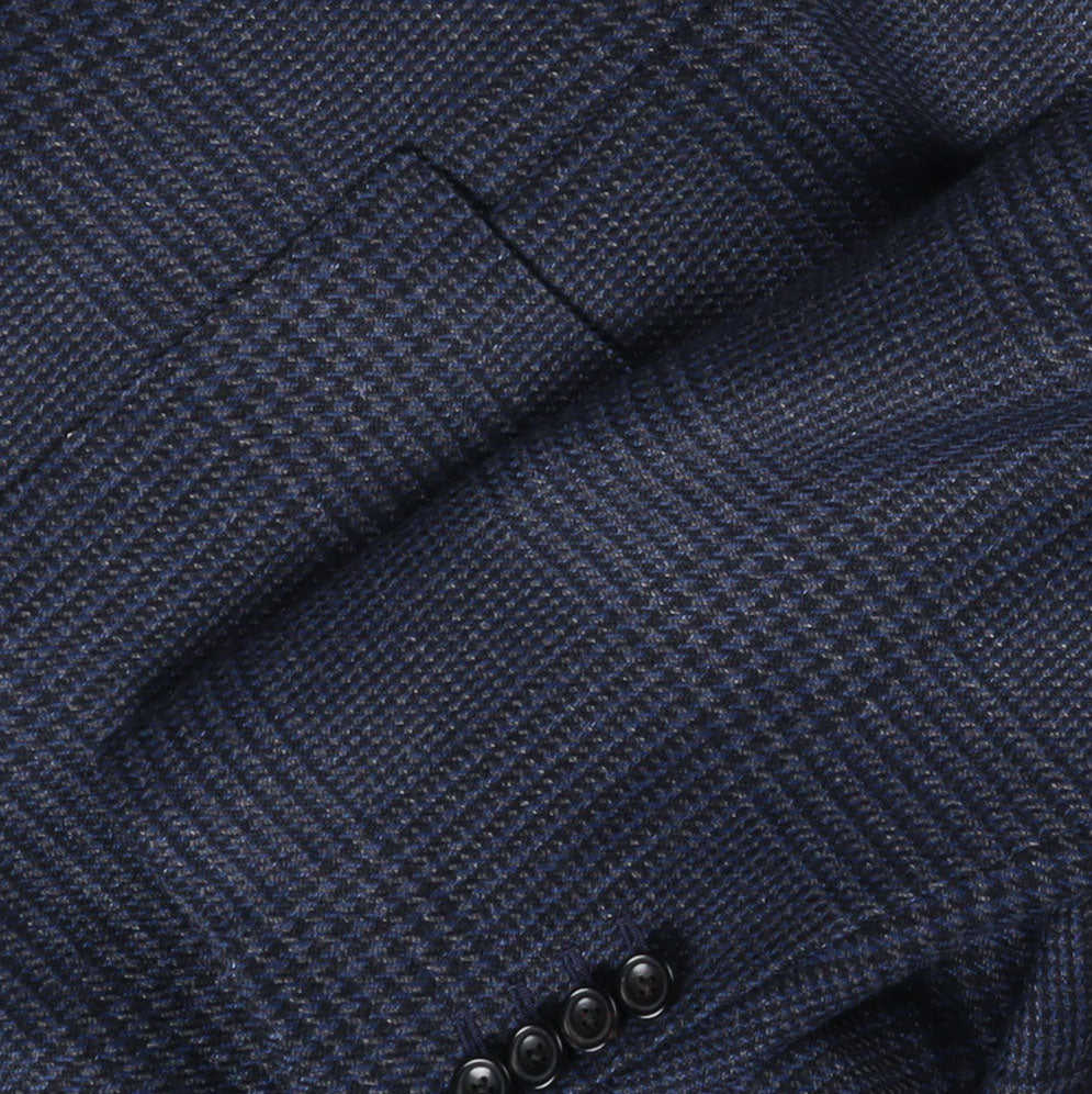 
                  
                    Single Breasted Notch Jacket in Marine Glen Check
                  
                