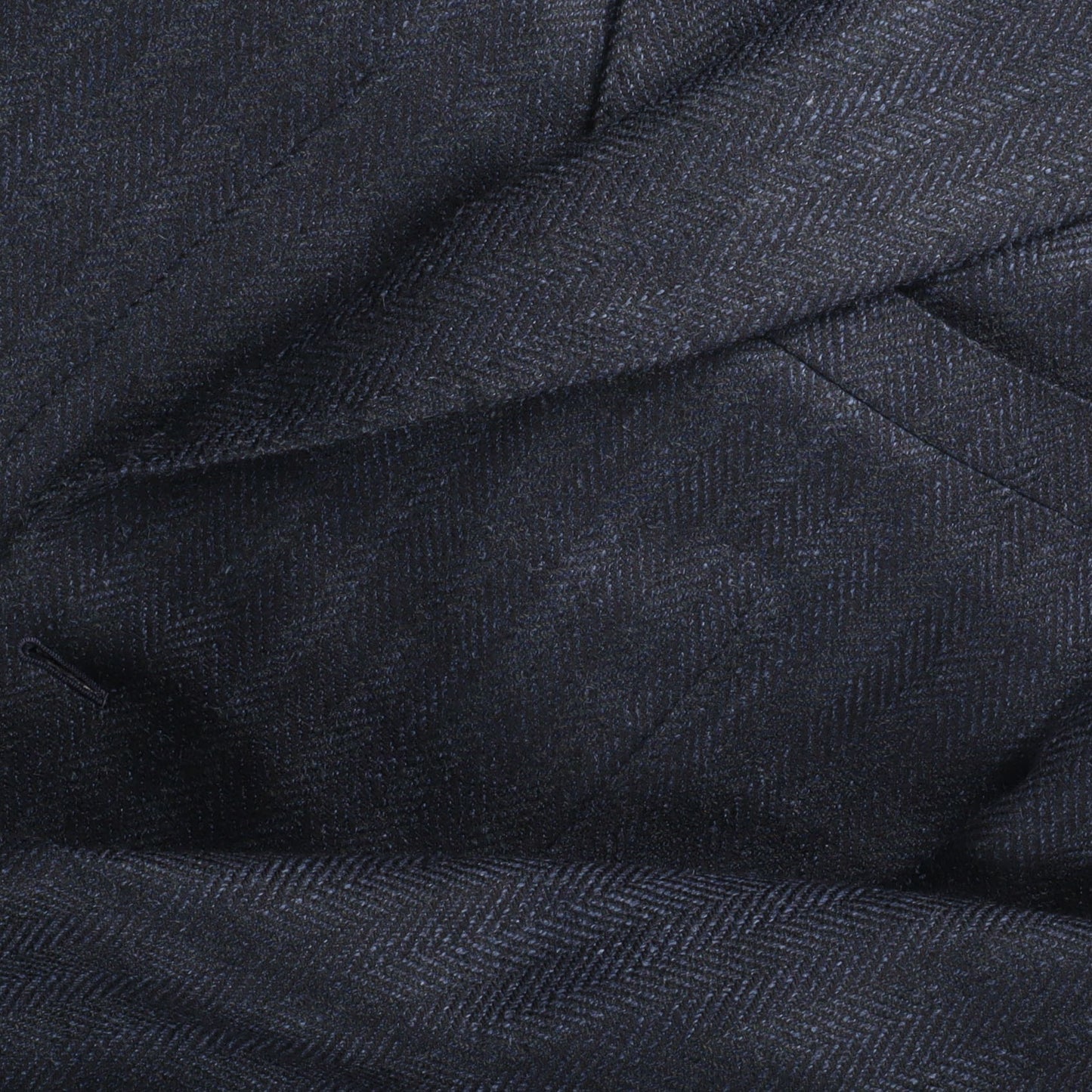
                  
                    Single Breasted Peak Lapel Jacket in Navy Silk Herringbone
                  
                