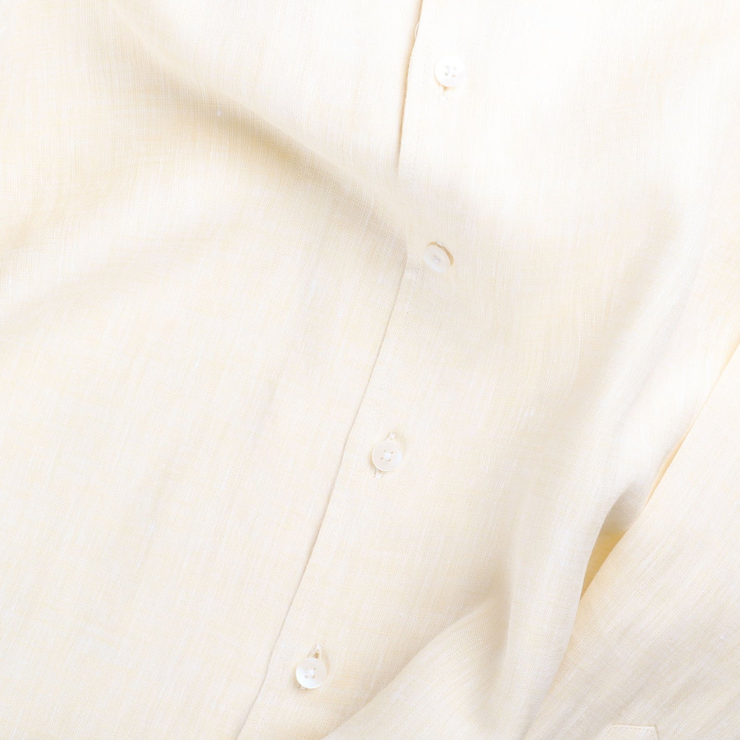 
                  
                    One Piece Collar Shirt in Pale Yellow Linen
                  
                