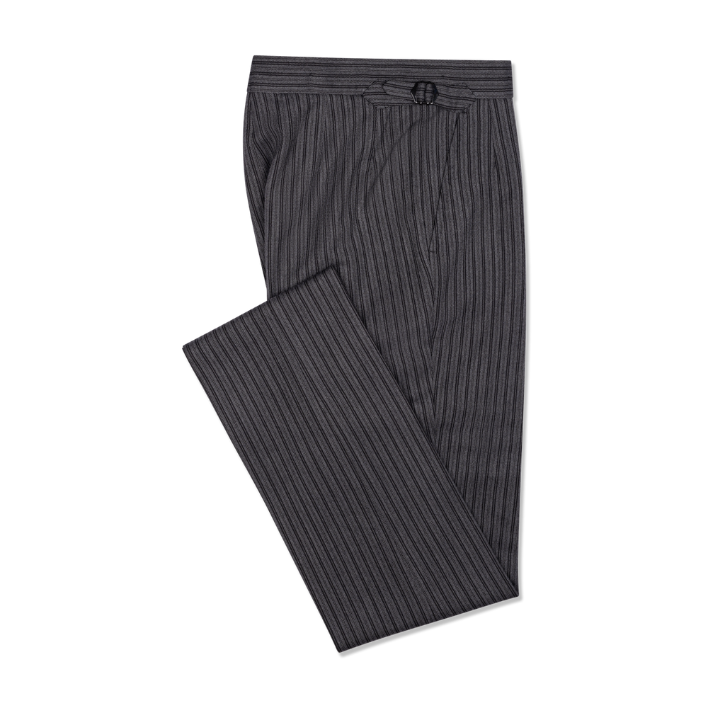 Morning Trousers in Grey Cashmere Stripe