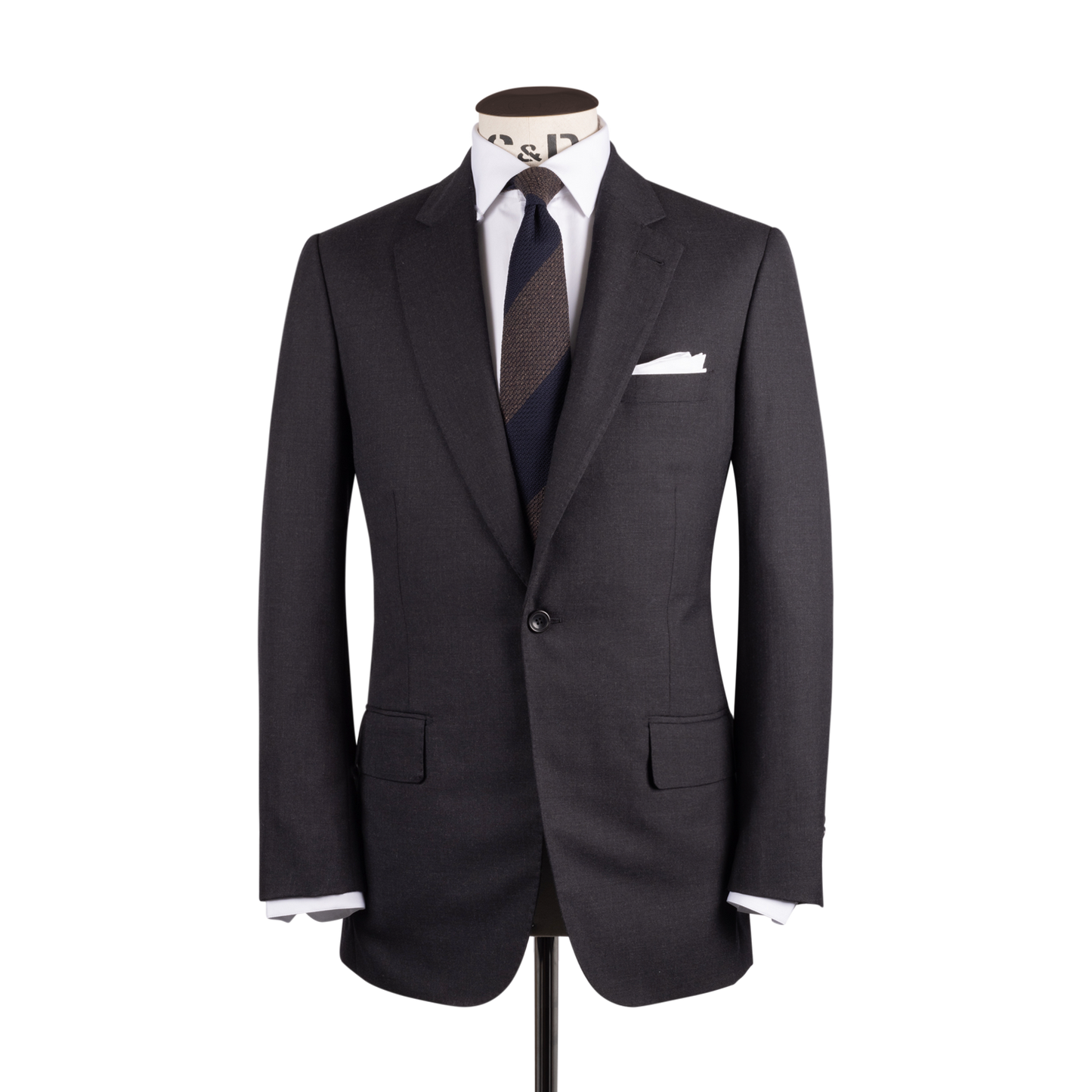 Single Breasted Classic Notch Suit in Grey Hopsack – Cad Single Breasted Classic Notch Suit in Grey Hopsack – Cad