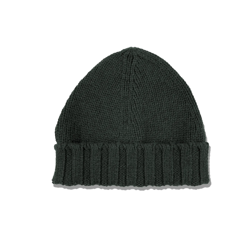 Knitted Pure Cashmere Beanie in Sage Green