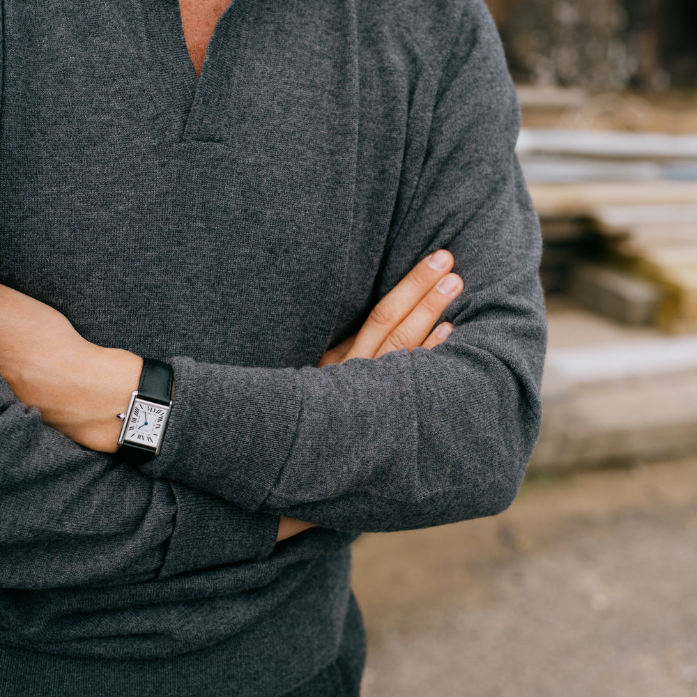 
                  
                    Polo Neck Jumper in Graphite
                  
                