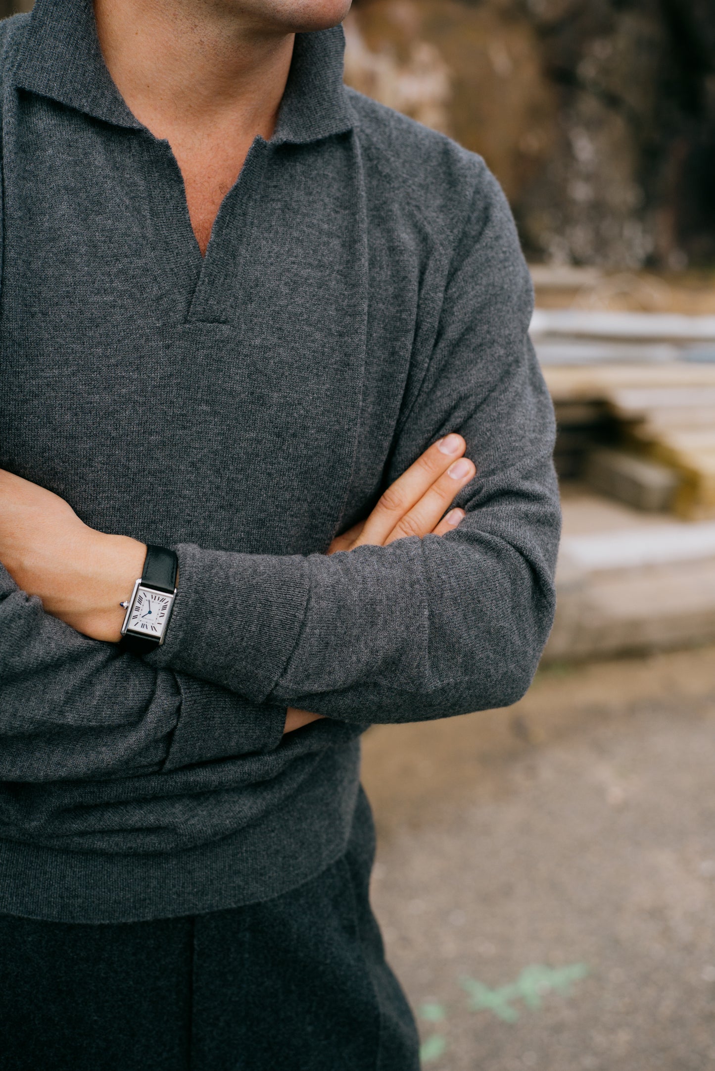 
                  
                    Polo Neck Jumper in Graphite
                  
                