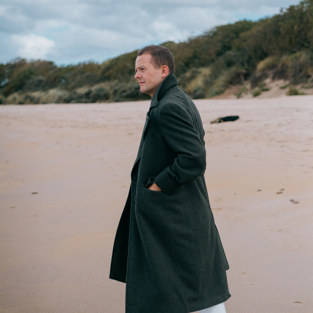 
                  
                    Greatcoat in Green Cashmere Twill
                  
                