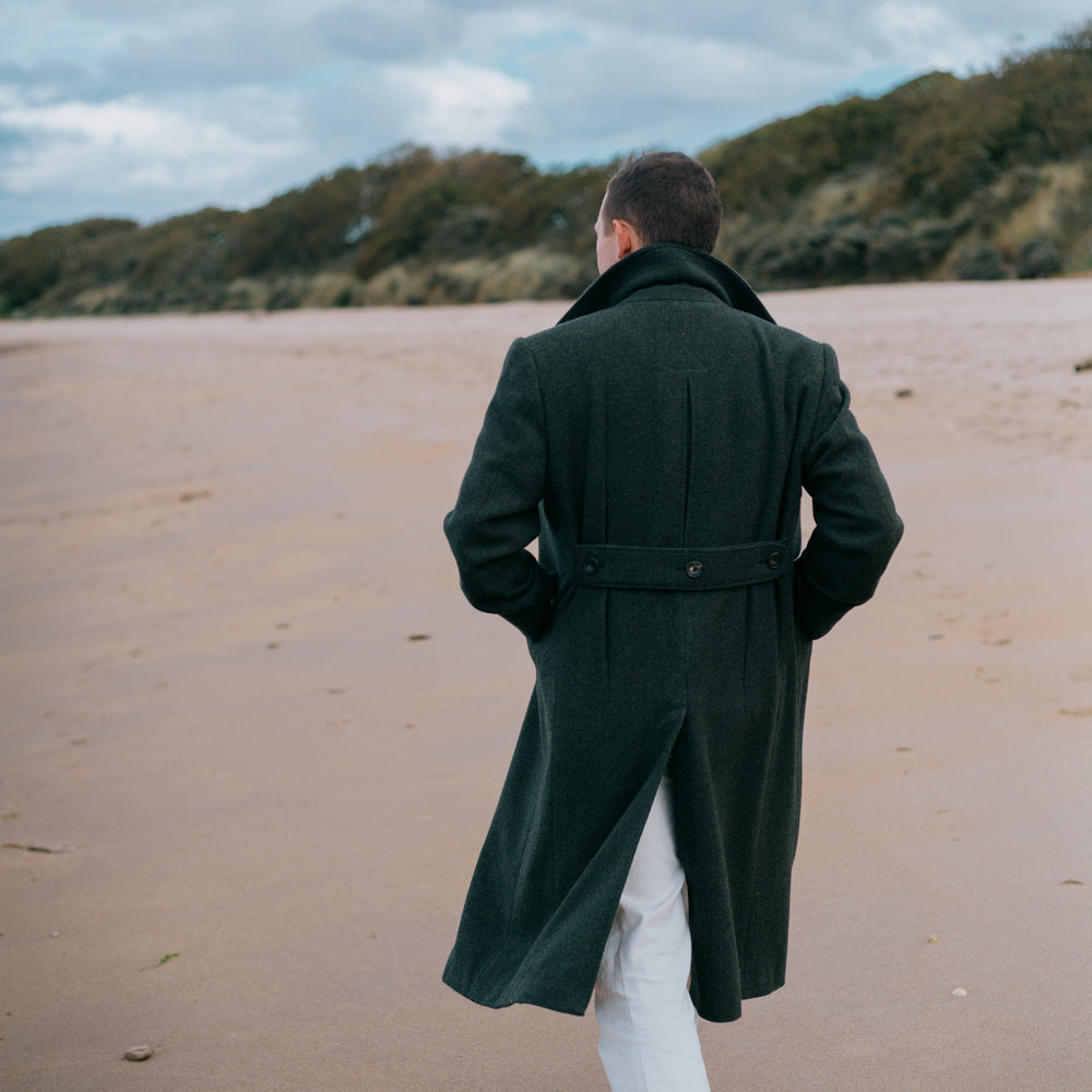 
                  
                    Greatcoat in Green Cashmere Twill
                  
                