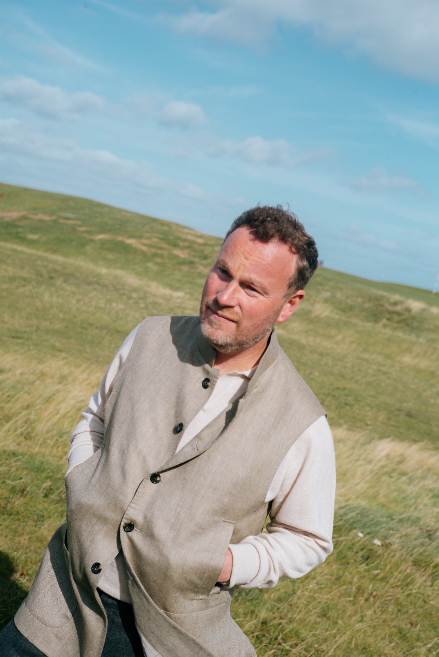 
                  
                    Polo Neck Jumper in Cedar
                  
                