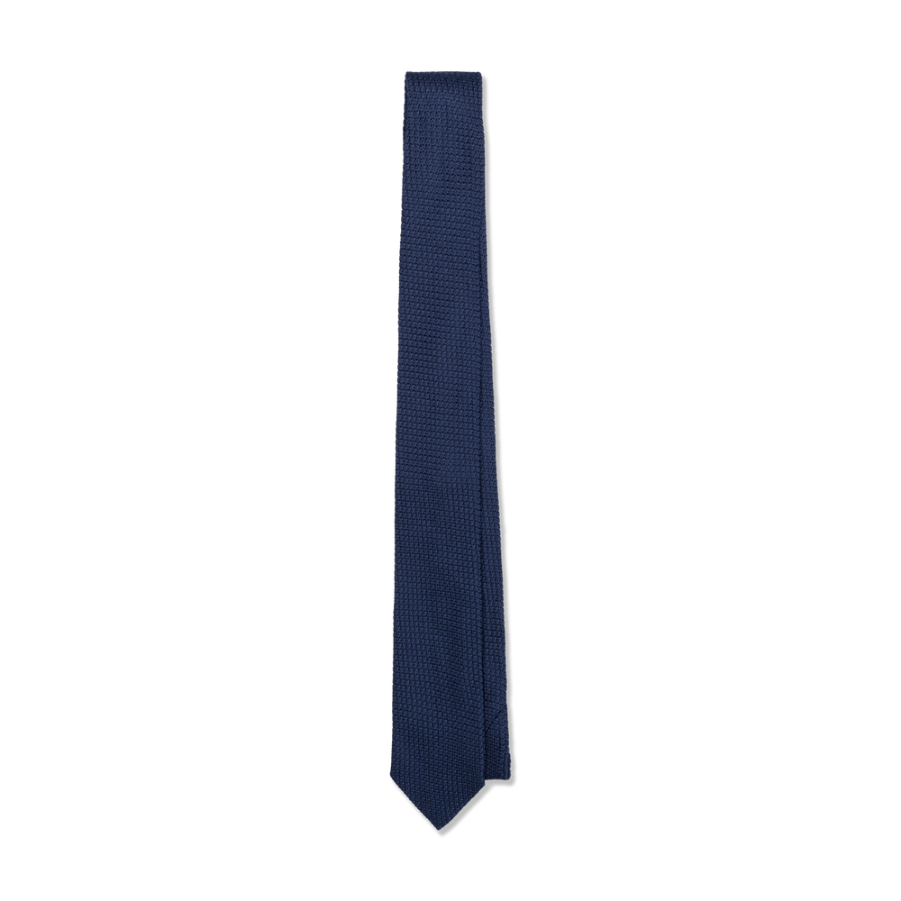 Silk Grenadine Tie in Marine Blue