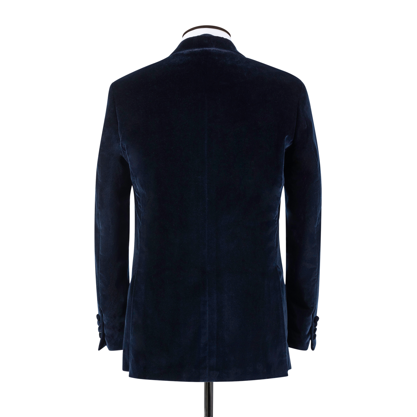 
                  
                    Peak Lapel Jacket in Midnight Blue Velvet
                  
                