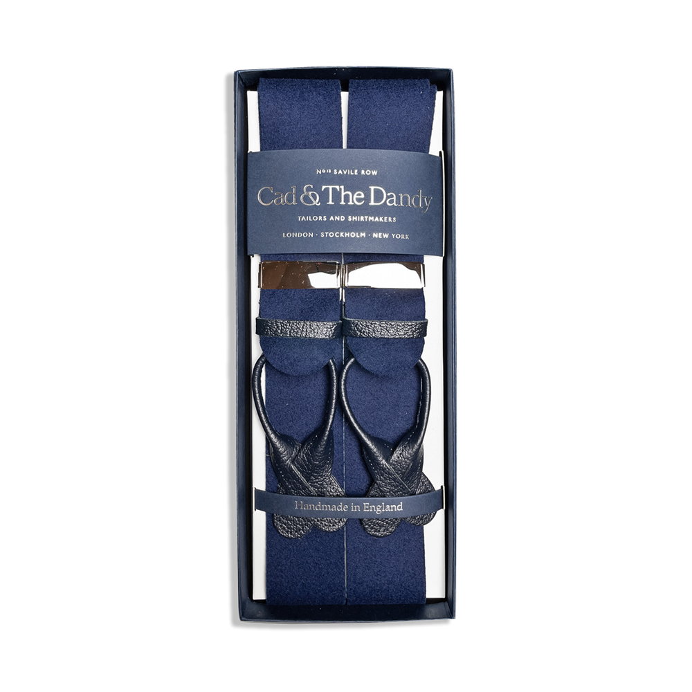 Braces in Navy Box Cloth