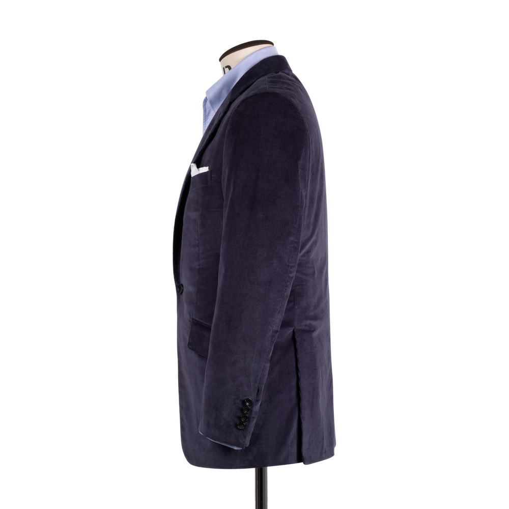 
                  
                    Single Breasted Notch Lapel Jacket in Navy Corduroy
                  
                