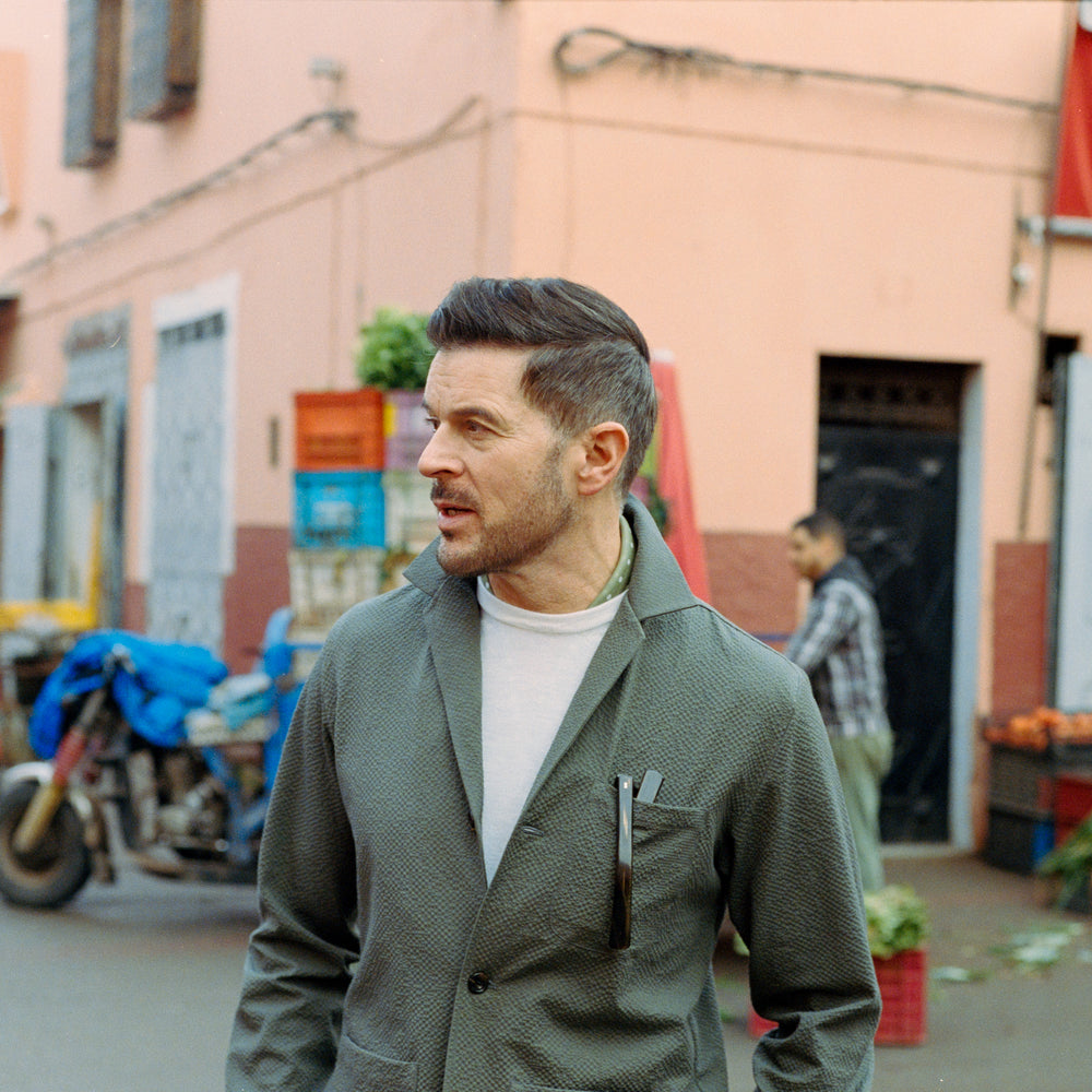 
                  
                    Painters Jacket it Olive Green Seersucker
                  
                