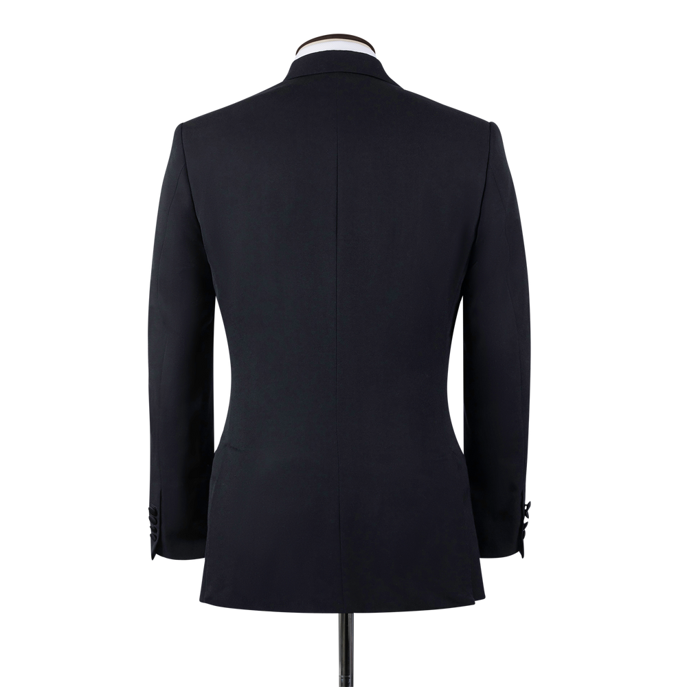 
                  
                    Peak Lapel Tuxedo in Black Barathea
                  
                