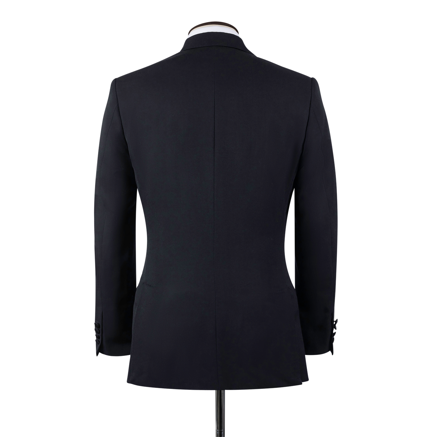 
                  
                    Peak Lapel Tuxedo in Black Barathea
                  
                