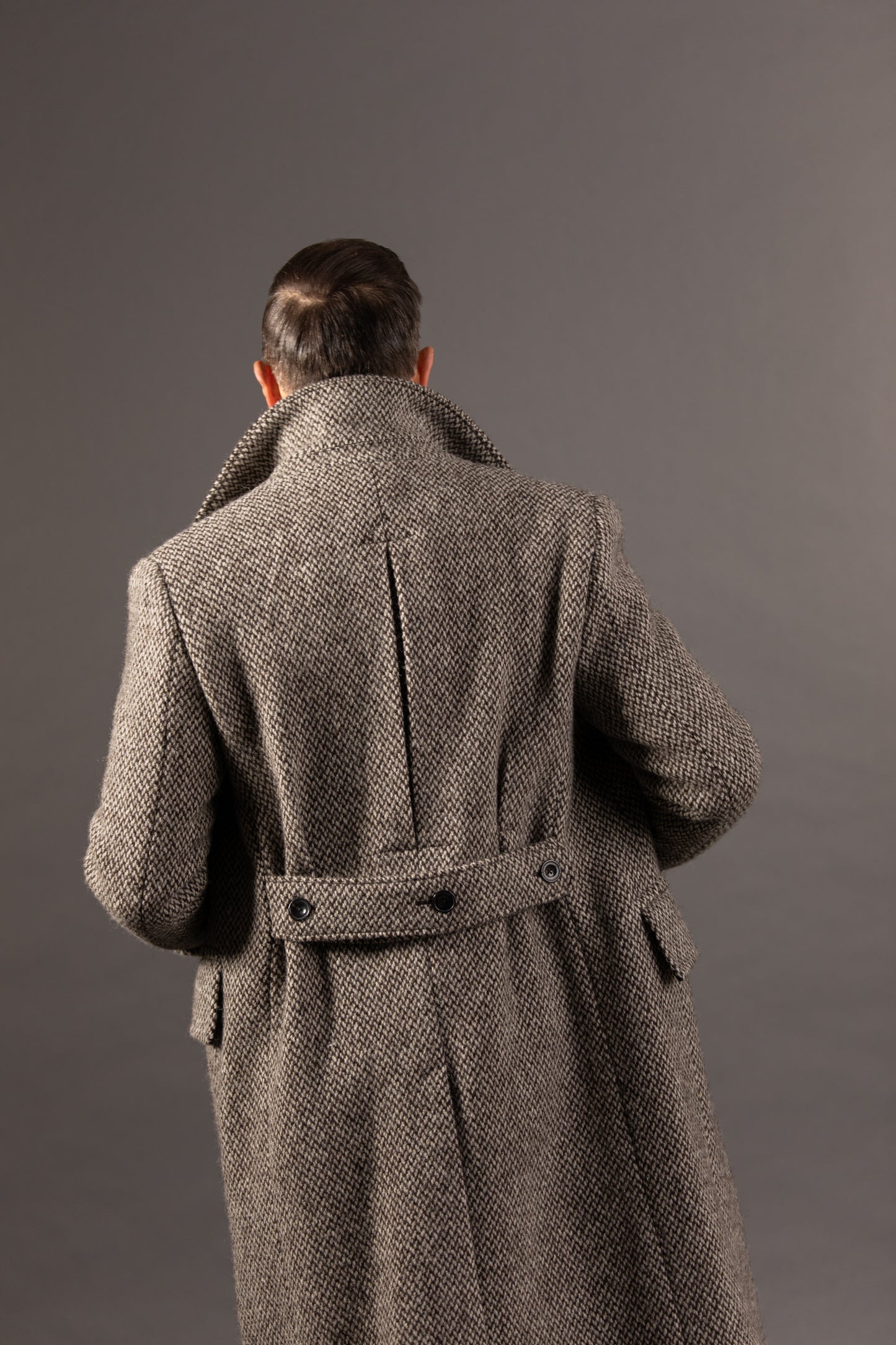 
                  
                    Greatcoat in Cream Barlycorn Wool
                  
                