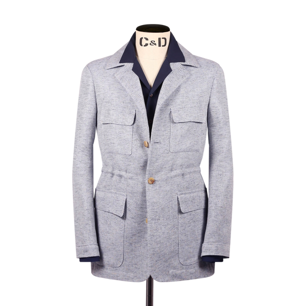 Safari Jacket in Sky Blue Summer Tweed – Cad & The Dandy New York