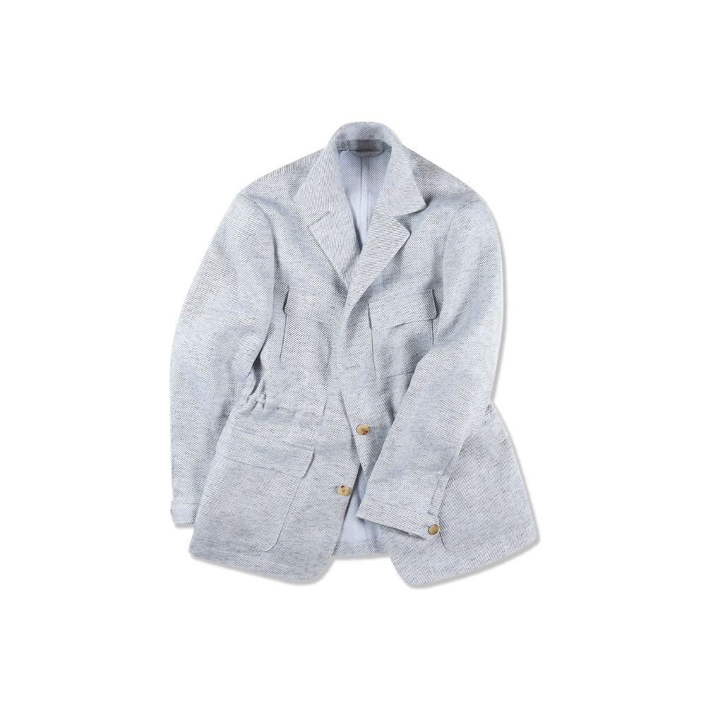 
                  
                    Safari Jacket in Sky Blue Summer Tweed
                  
                