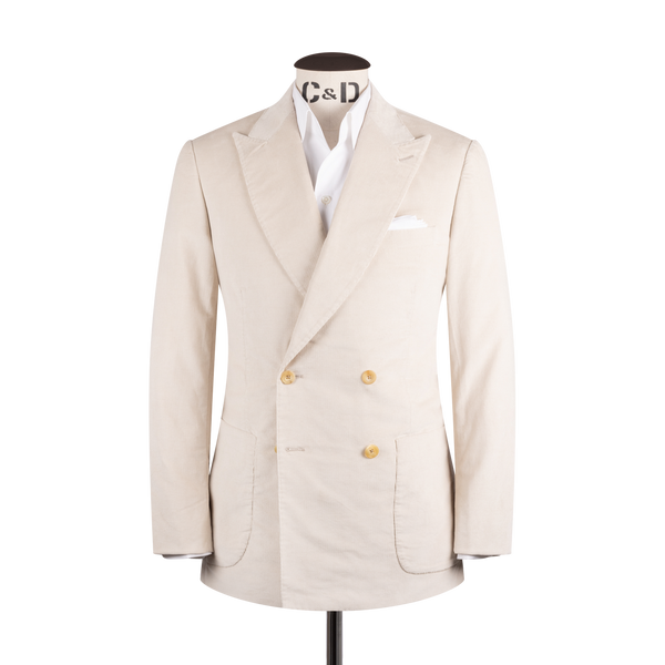 Performance Blend Double Breasted Peak Lapel Suit Jacket
