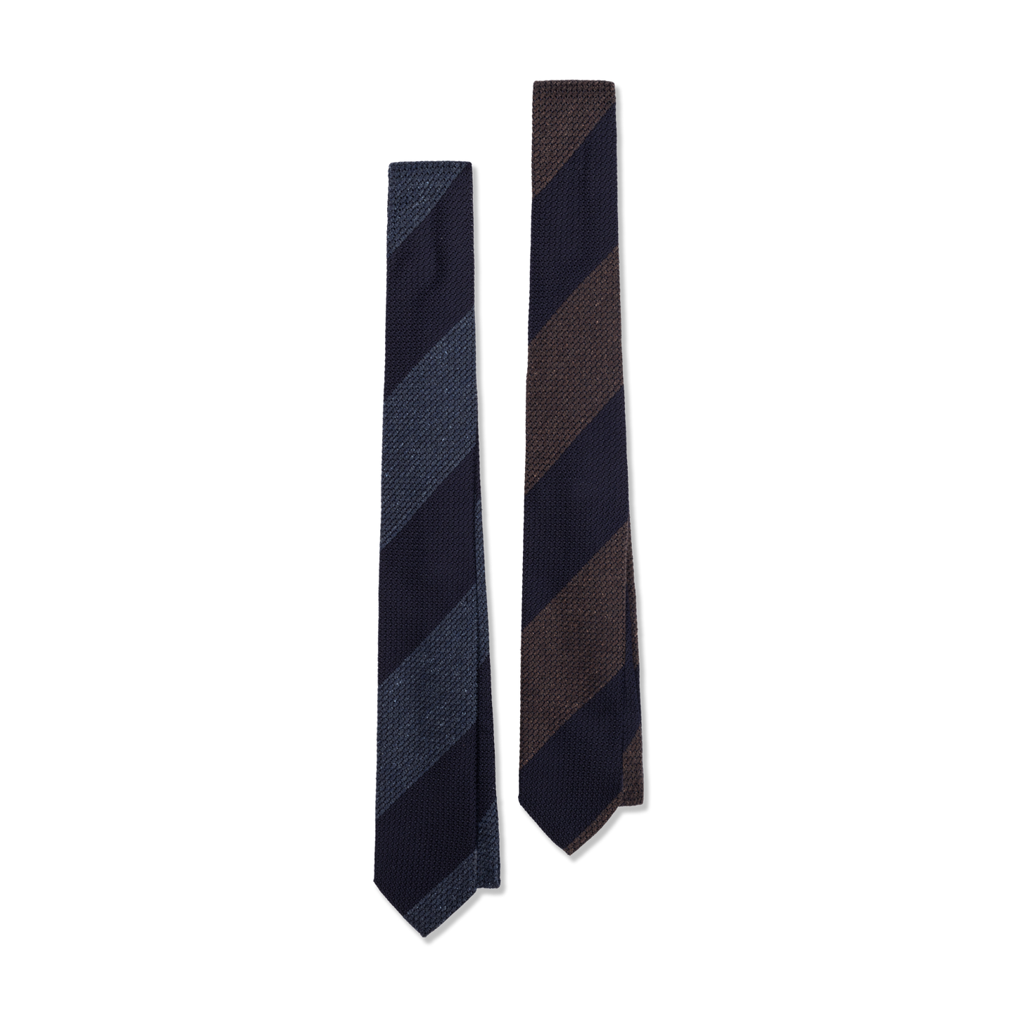 
                  
                    Silk Grenadine Tie in Brown Stripe
                  
                