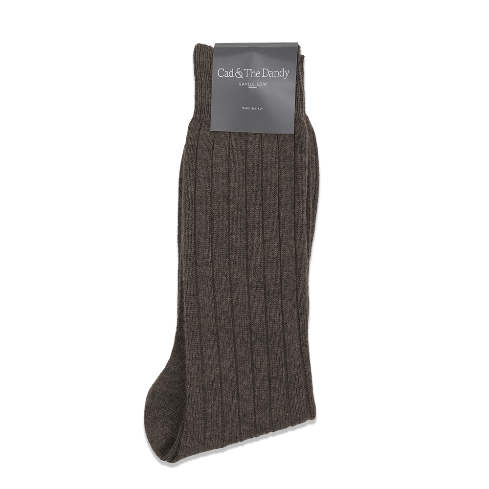 Pure Cashmere Socks in Taupe