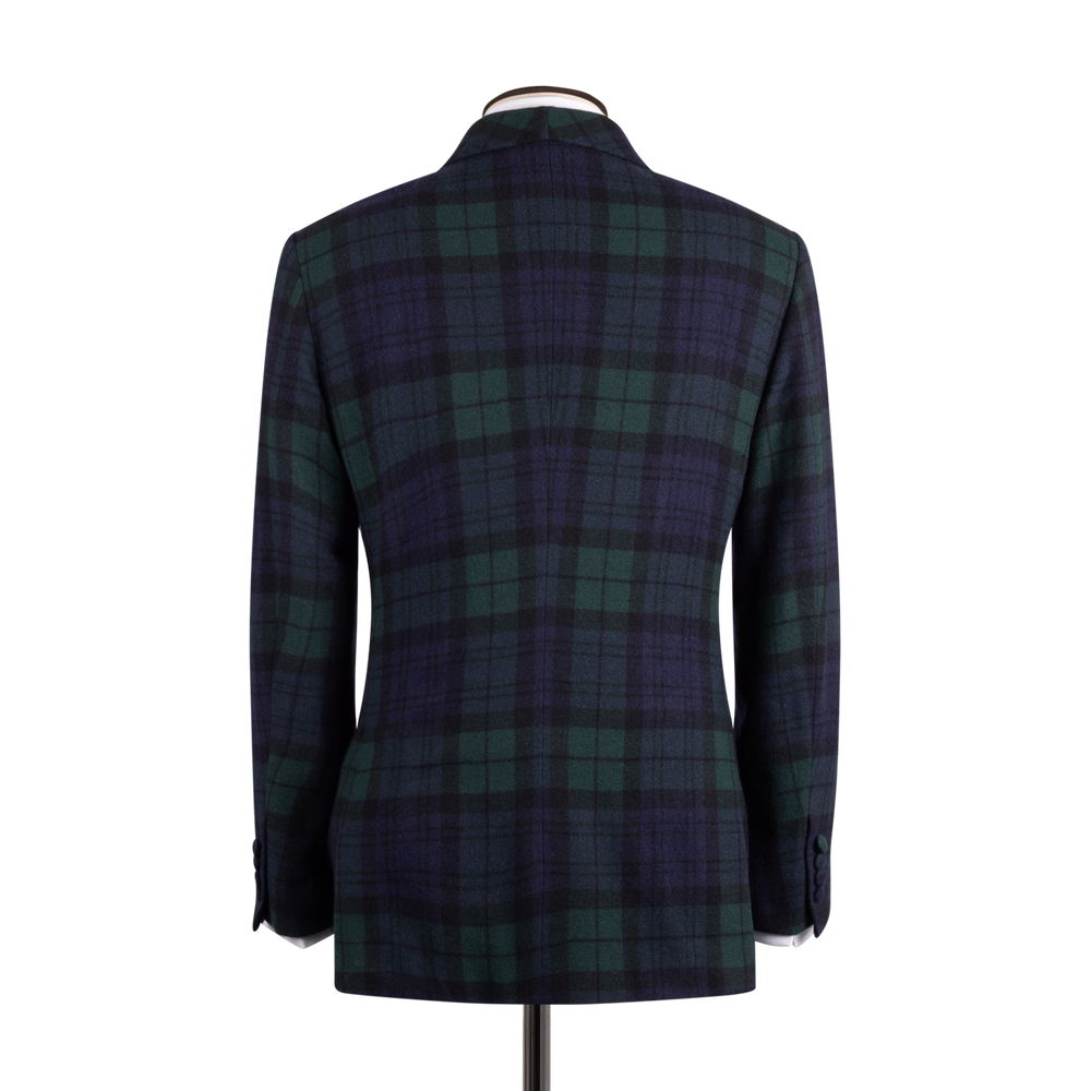 
                  
                    Wide Shawl Jacket in Tartan Cashmere
                  
                